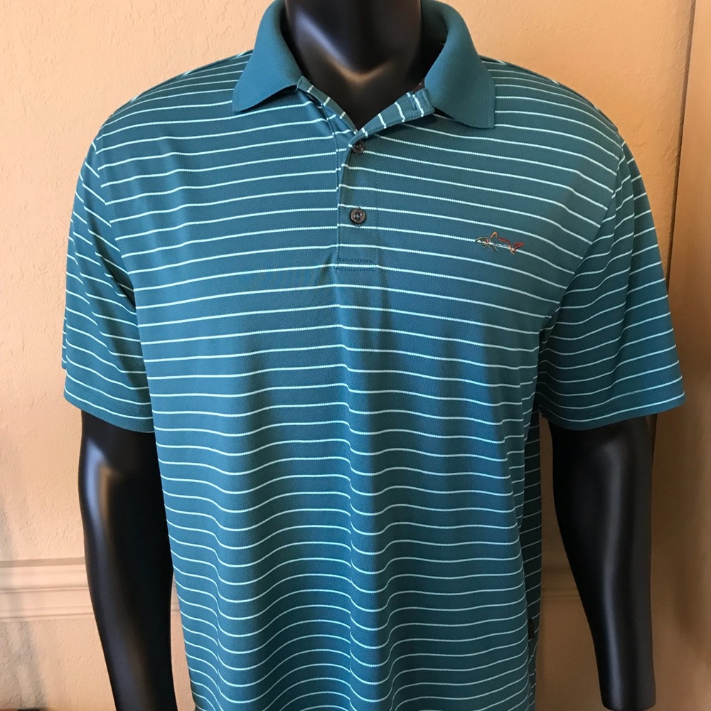 Mens Greg Norman Tasso Ella Five Iron L Green Polo